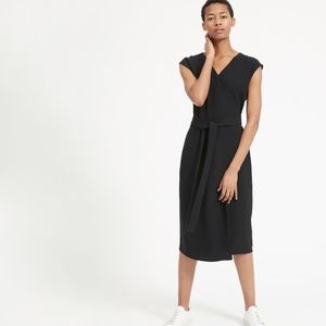 Everlane GoWeave Black Wrap Dress